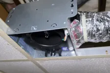 Thumbnail for Ceiling exhaust fan installation with metal housing and insulated ductwork repair in Doraville 30340 by The Air Company of GA