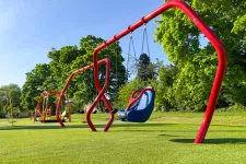 Thumbnail for a red playground set