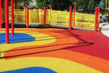 Thumbnail for a playground with red and yellow poles