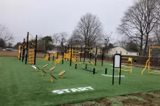 Thumbnail for a playground with yellow and black bars