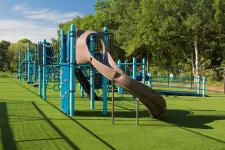Thumbnail for a playground with blue and green slide