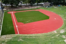 Thumbnail for a football field with a red and white stripe
