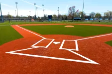 Thumbnail for a baseball field with a red and white field