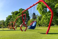 Thumbnail for a red and blue playground set