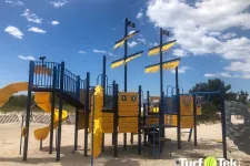 Thumbnail for a playground with yellow and black bars