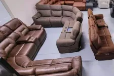 Thumbnail for a group of brown leather chairs