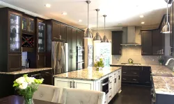 Thumbnail control image for a modern kitchen with a large island