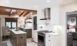 Thumbnail control image for a kitchen with an island in the middle of a room