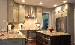 Thumbnail control image for a modern kitchen with double stacked upper cabinets