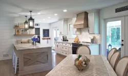 Thumbnail control image for a kitchen with a shiplap wood hood