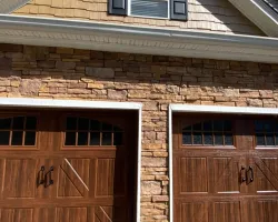 a couple of wooden doors