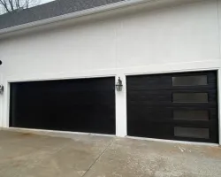 a garage with a garage door