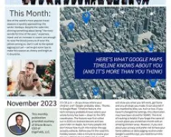 a newspaper article with a group of people