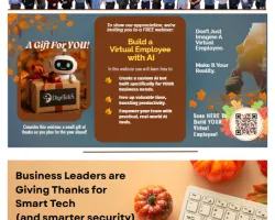 November 2025 Tech Chronicle newsletter cover featuring AI webinar invitation and cybersecurity tips for business leaders.