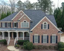 a house with a large front yard