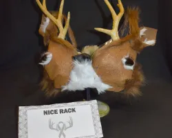 a stuffed animal on a table
