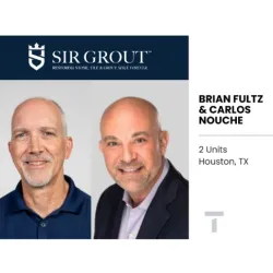 Portraits of Brian Fultz and Carlos Nouche representing Sir Grout Houston, Texas location.