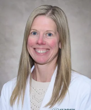 A portrait of Andrea Meadows, MD.