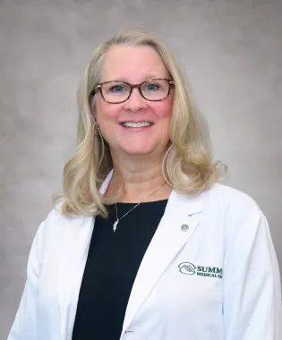 A portrait of Lana Fox, MD.