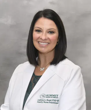 A portrait of Andrea Elliott, FNP-BC.