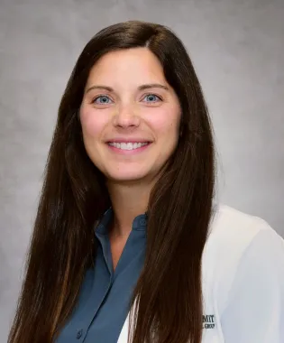 A portrait of Emma Niethammer, PA-C.