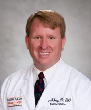 A portrait of Clyde W. Worley, MD.