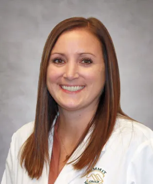 A portrait of Sarah Wilson-Stephenson, FNP.