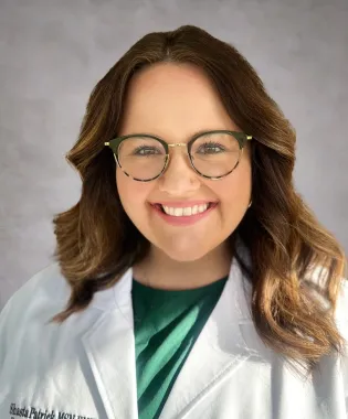 A portrait of Shasta Patrick, FNP-C.