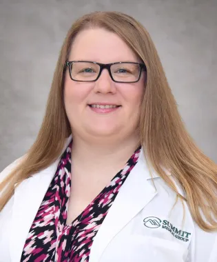 A portrait of Megan Mase, DO.