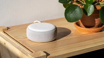 a white device on a table