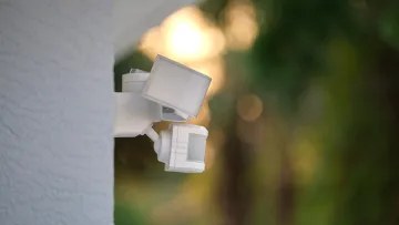 a camera on a wall