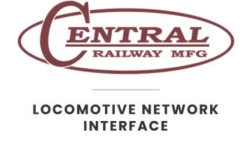 Central Railway MFG logo with locomotive network interface text below on white background