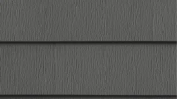 Close-up of dark gray horizontal wood grain siding panels with textured surface.
