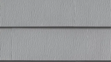Textured gray horizontal wooden panels with shadowed edges creating a layered siding effect.