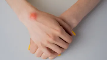 a close-up of a person's hands