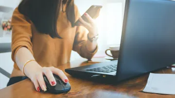 a person using a computer