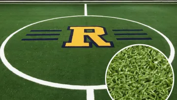 a green and white football field