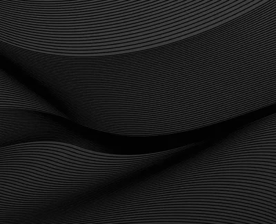 Abstract black background with smooth wavy lines creating a flowing textured pattern