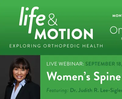 Live webinar on women's spine health by Dr. Judith R. Lee-Sigler hosted by OrthoSouth Spine Institute.