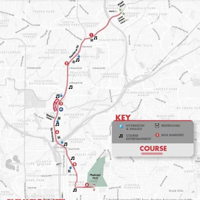 Peachtree Road Race Maps 