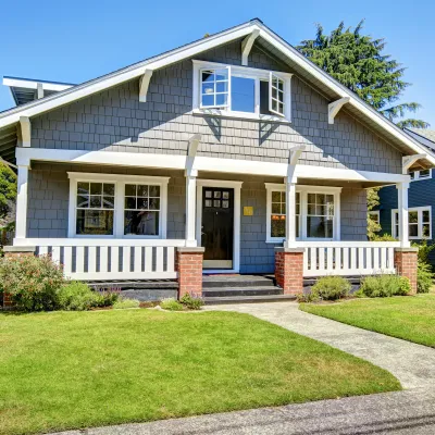 a house with a front yard