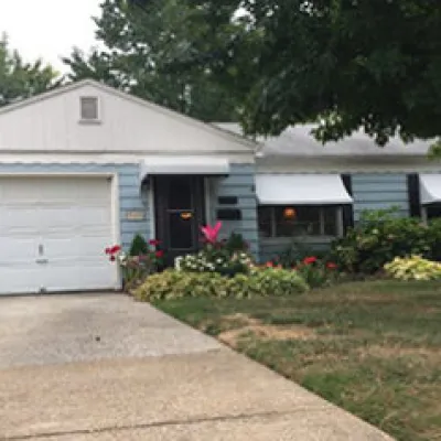 a house with a garage