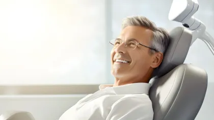 a woman sitting in a chair