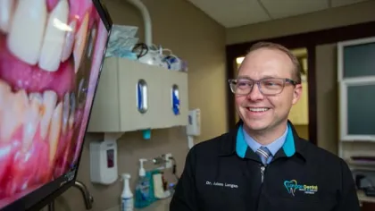 a man wearing glasses