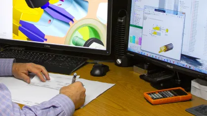 a person working on a computer