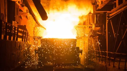a factory with smoke coming out of it