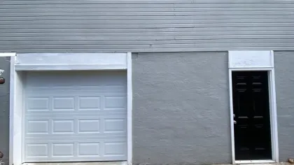 a garage door and garage doors
