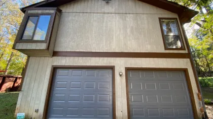 a house with a garage