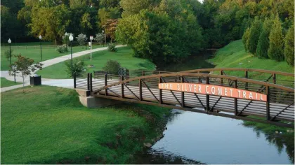 a bridge over a river