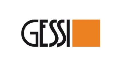 Gessi logo featuring bold black text and an orange square on the right side.